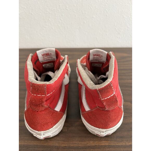 Vans Sk8 HI Womens Size 6 Red High Top Skate Sneakers Mens 4 Unisex Old Skool - Picture 6 of 11